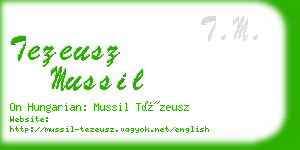 tezeusz mussil business card